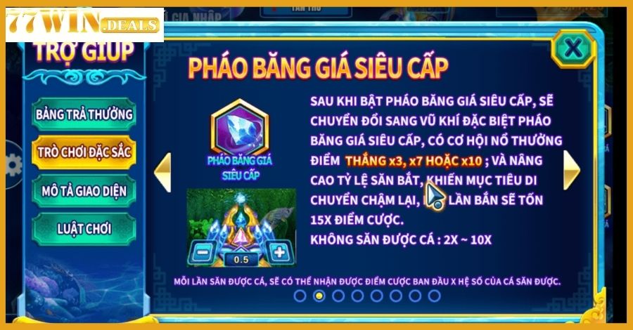 Thưởng bonus khi săn cá trên 77win uy tín